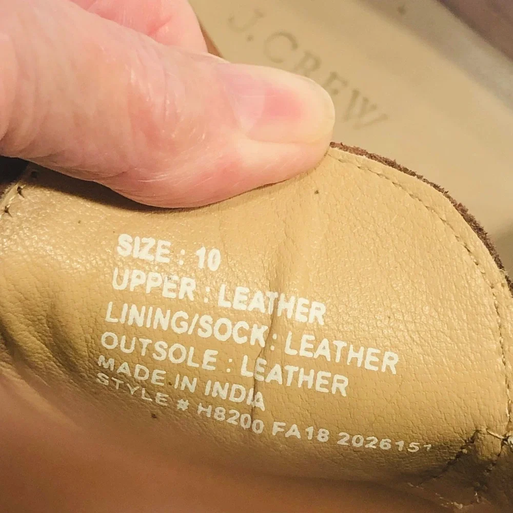 J Crew Ryan Penny Loafers Shoes Brown Leather Preppy Minimalist Flats Womens 10